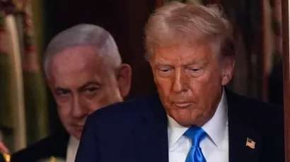Trump und Netanyahu im Weissen Haus im Februar