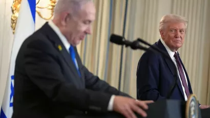 Netanyahu und Trump im Weissen Haus